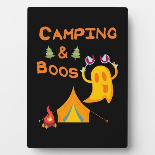 Camping & Boos Geesten Wijn Camping Halloween Fotoplaat (voorkant)