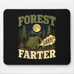 Camping bos fartende tent humor muismat