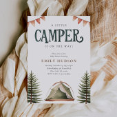 Camping Bos Waterverf Baby shower Kaart