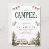 Camping Bos Waterverf Baby shower Kaart (Voorkant)