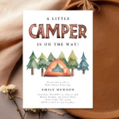 Camping Bos Waterverf Baby shower Uitnodiging