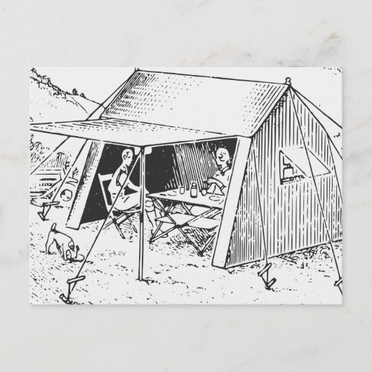 Camping Briefkaart (Voorkant)