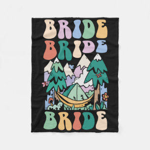 Camping Bruidsfeest Kampeer Bruidsfeest Bruid  Fleece Deken