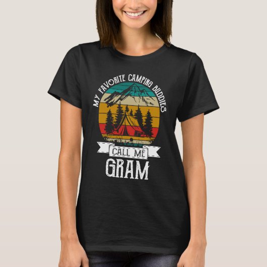 Camping Buddies Call Me Camping Gram Camper T-shirt (Voorkant)