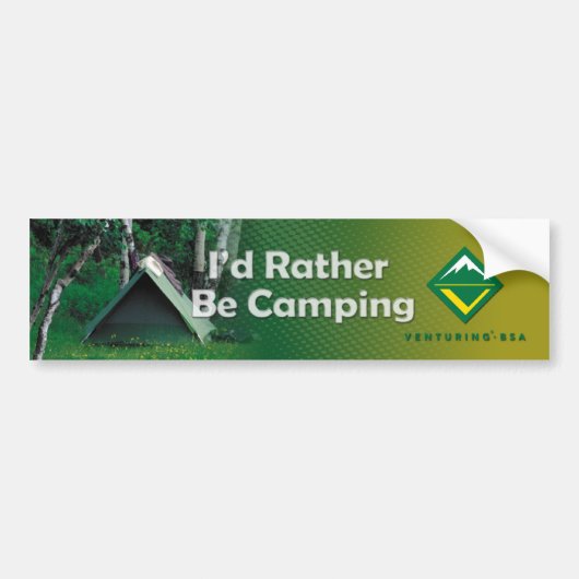 Camping Bumpersticker (Voorkant)