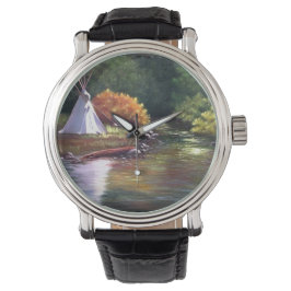 Camping by the River Wrist Watch Horloge