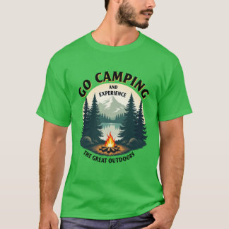 Camping cadeau gaan t-shirt