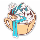 Camping Café Stickers Vinyl Wildlife (Devant)
