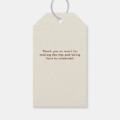 Camping Camp Earthy Bachelorette Party Cadeau Labe Cadeaulabel (Achterkant)