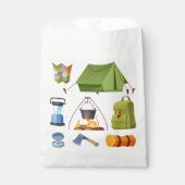Camping Camp Tent Verjaardagsfeest Bedankzakje (Voorkant)