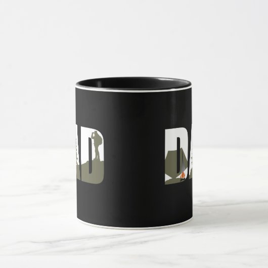 Camping camper en wandelaarster vader mok (Midden)