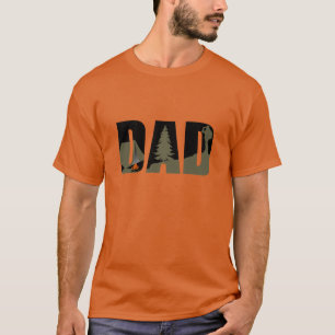 Camping camper en wandelaarster vader t-shirt