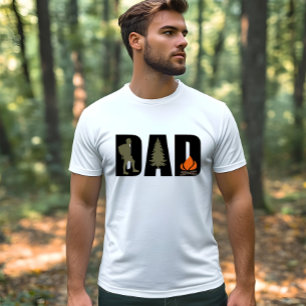 Camping camper en wandelaarster vader t-shirt