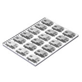 Camping Camper RV Trailer Black White Notitieboek (Linkerzijde)