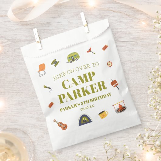 Camping Camper Verjaardagsfeestje Bedankzakje (Geknipt)