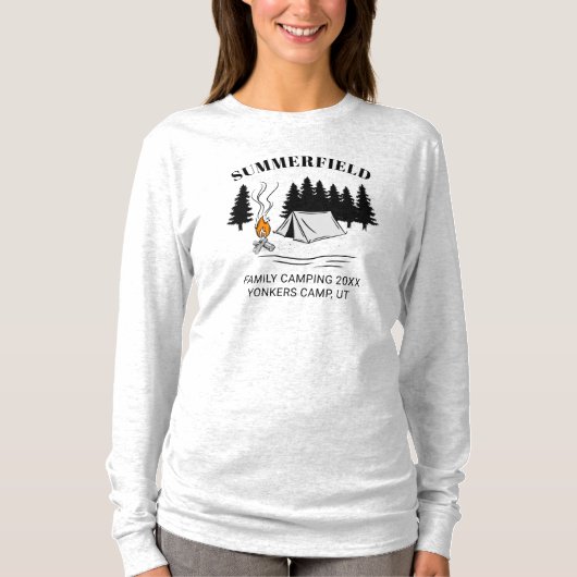 Camping Campfire Family Reunion Custom Mam T-shirt (Voorkant)