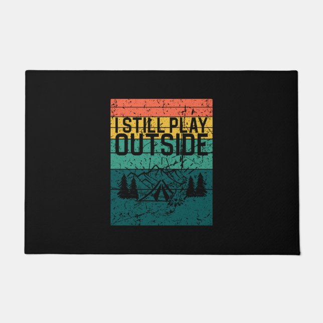 Camping Campfire Tent Retro Deurmat (Voorkant)