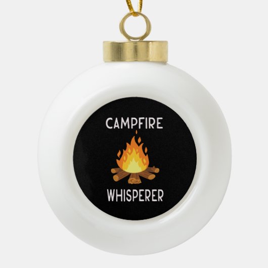 Camping - Campfire whisper Keramische Bal Ornament (Voorkant)