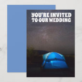 CAMPING CAMPING COUPLE MARIAGE INVITATIONS PERSONN (Devant / Derrière)