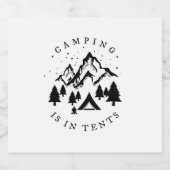 Camping - Camping is in tenten Bier Etiket (Enkel label)