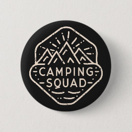 Camping camping squad avontuur buddies reis ronde button 5,7 cm