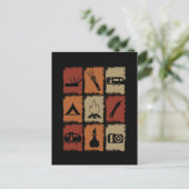 Camping - Camping Stuff Retro Briefkaart (Staand voorkant)