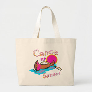 Camping Canoe Grote Tote Bag