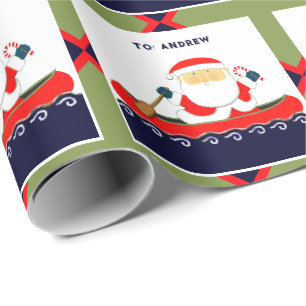 Camping Canoe Kerstcadeau Inpakpapier