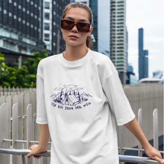 Camping Caravan German Text T-shirt