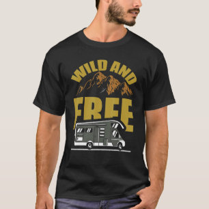 Camping Caravan Idea Natuur en Travel Motorh T-shirt