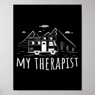 Camping Caravan Mijn Therapeut Poster