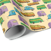 Camping caravans cadeaupapier (Rol Hoek)