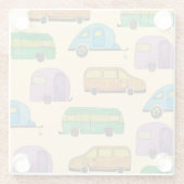 Camping caravans glazen onderzetter (Achterkant)