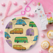 Camping caravans papieren bordje (Feest)