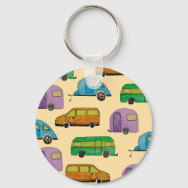 Camping caravans sleutelhanger