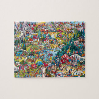 Camping Cartoon Jigsaw Puzzle