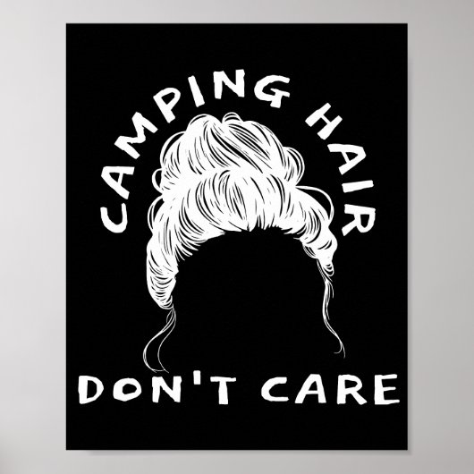 Camping Cheveux Don't care - Poster de camp amusan (Devant)