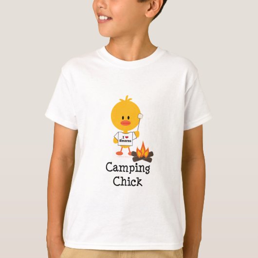 Camping Chick Kinder T shirt (Voorkant)