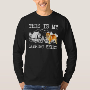 Camping Chow Dog Dit is mijn kamp T-shirt