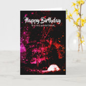 Camping coloré Carte d'anniversaire (Fleur jaune)