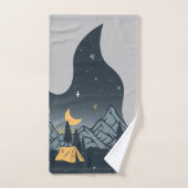 Camping cool Camper Feu de Campement Sous Les Mont (Serviette à main)