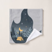 Camping cool Camper Feu de Campement Sous Les Mont (Gant de toilette)
