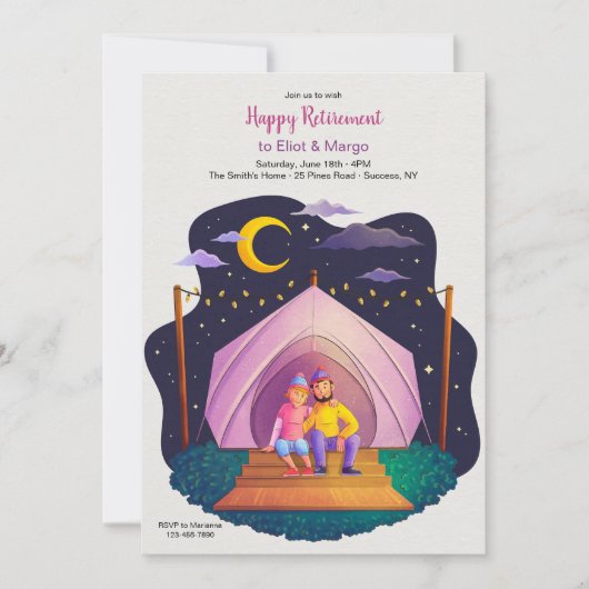 Camping Couple Kaart (Voorkant)