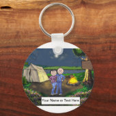 Camping Couple Sleutelhanger (Voorkant)