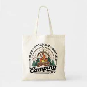 Camping Crew Fries Vrienden Drinken Tote Bag