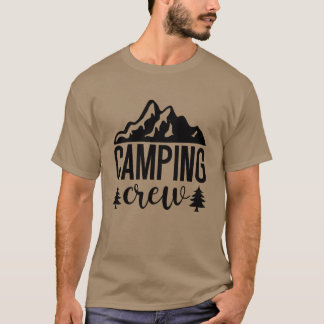 Camping Crew Mountainrees Groep retro T-shirt