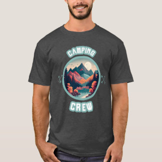 Camping Crew Outr Sunset Summer Camp retro T-shirt