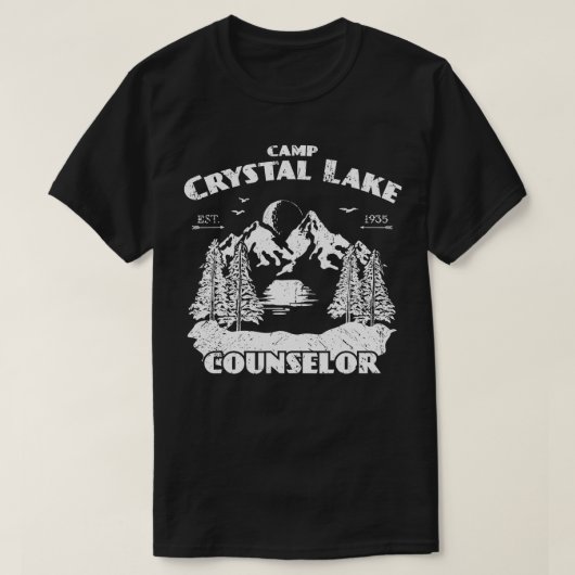Camping Crystal Lake Counselor Horror T-shirt (Design voorkant)