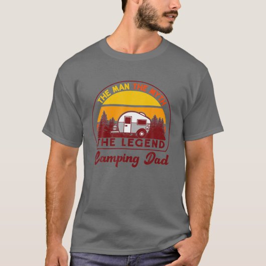 Camping Dad Motorhome Gift Caravan Camper Dad T-shirt (Voorkant)