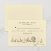 Camping dans les bois Mariage cartes RSVP (Devant / Derrière)